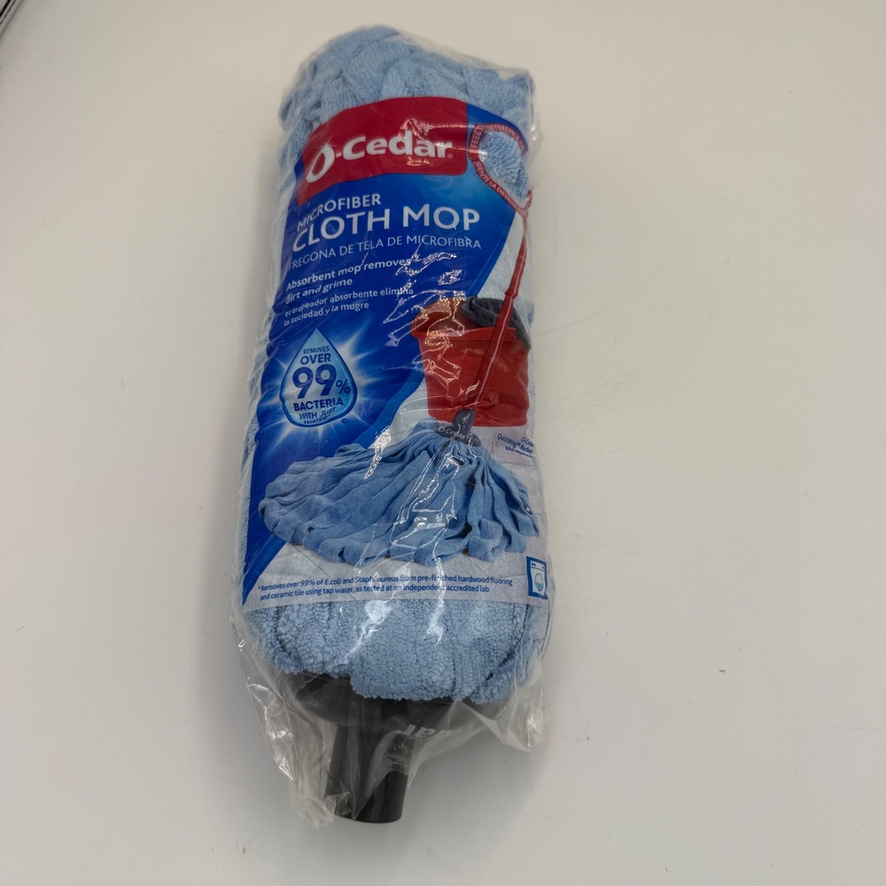 O-Cedar Microfiber Cloth Mop Refill Head Blue Machine Washable 041785000557